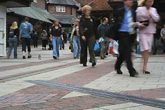 People walking on street