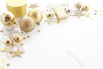 Elegant Christmas corner border