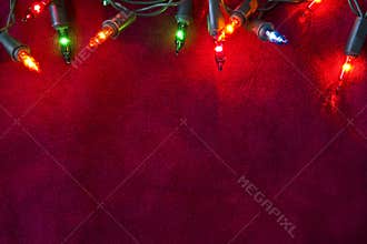 Christmas lights border