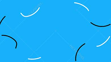 Abstract line art background with hand drawn curves