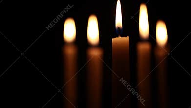 Extreme Close up of Candle with shallow DOF