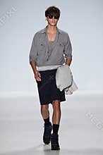 NEW YORK, NY - SEPTEMBER 04: A model walks the runway at Richard Chai Love Spring 2015 fashion show
