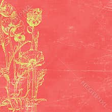 Vintage Florals Botanical Paper Background