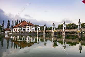 Classic Lakeside Palace With Reflection on Still Water