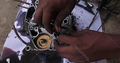Motorcycle Clutch Assembly Engine Repair