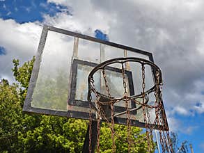 Urban basketball hoop