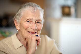 Happy elderly senior