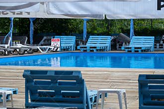 Outdoor Swimming Pool And Lounge Area At Riverside Recreation Complex