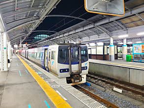 A limited express train at Takamatsu tation