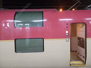 Exterior of a Japanese sleeper train