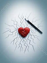 Crack heart