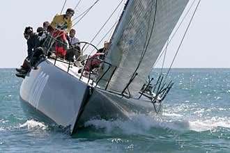 Yachts race at Malaga, Spain