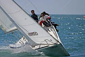 Yachts race at Malaga, Spain