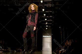 Model on the catwalk at Personage Collection