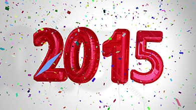 Balloons saying 2015 for the new year