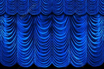 Blue Stage Curtains
