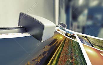 Offset machine press print run at table