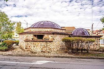 BULGARIA: Old Ottoman stone bath hamam building in village