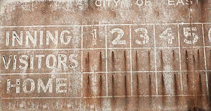 Old Baseball Scoreboard Background