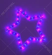 Lighting five-pointed star