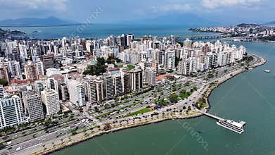 Florianopolis Skyline At Florianopolis In Santa Catarina Brazil.