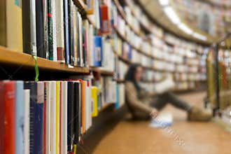 Woman with books