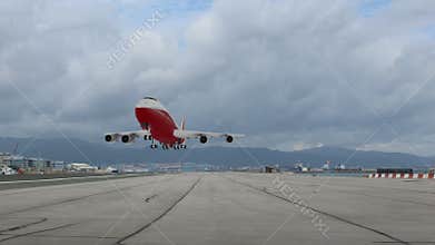 Passenger aircraft taking off