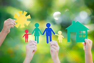 House and family in hand