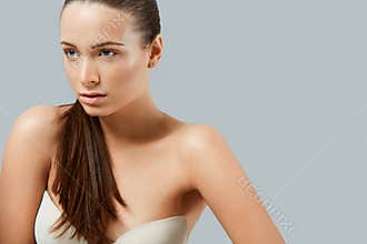Portrait of Beautiful Woman. Cosmetology. Skin Care