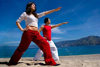Fitness on the beach