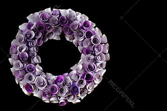Floral wreath black backgrounds