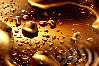 Water drops - deep gold