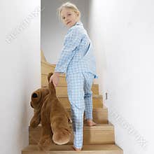 Young girl going to bed