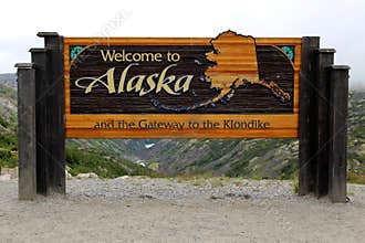 Welcome to Alaska sign