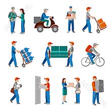 Delivery icons flat
