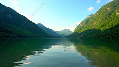 Natural scenery of mountains, rivers and lakes,Generative AI