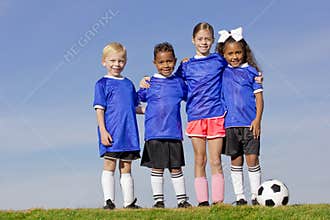 Young Kids on a Soccer Team