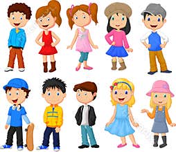 Cute children cartoon collection