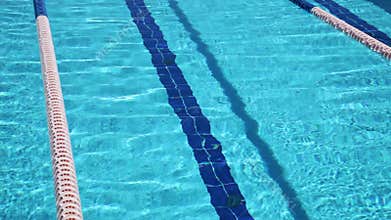 Blue water swimming pool