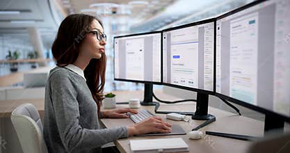Woman Reviewing Important Compliance Documents