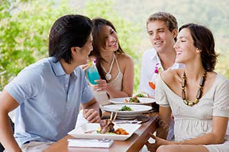 Friends Having Lunch