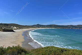 The beautiful Santa Comba beach near Ferrol, Spain