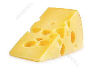 Piece of cheese isolated