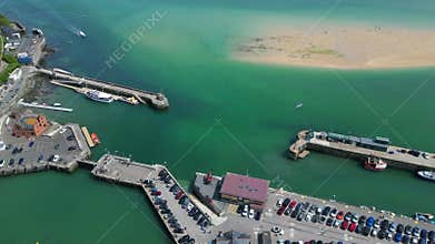 Padstow, North Cornwall, England: DRONE VIEWS: The town of Padstow and Padstow harbour