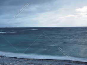 Landscape from the coast over the sea