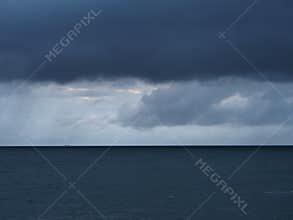 Landscape from the coast over the sea
