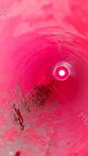 Abstract Pink Plastic Tube Interior with Light at the End