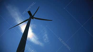 Wind Turbine Back lit