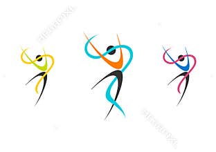 dancers, logo, wellness, ballerina, set ballet illustration,fitness,dancer,sport,people nature