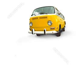 Vintage yellow van